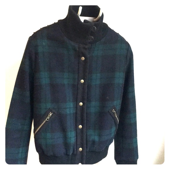 Maison Scotch tartan wool bomber jacket - Picture 1 of 5